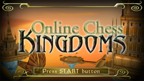 Online Chess Kingdoms title screen for PSP